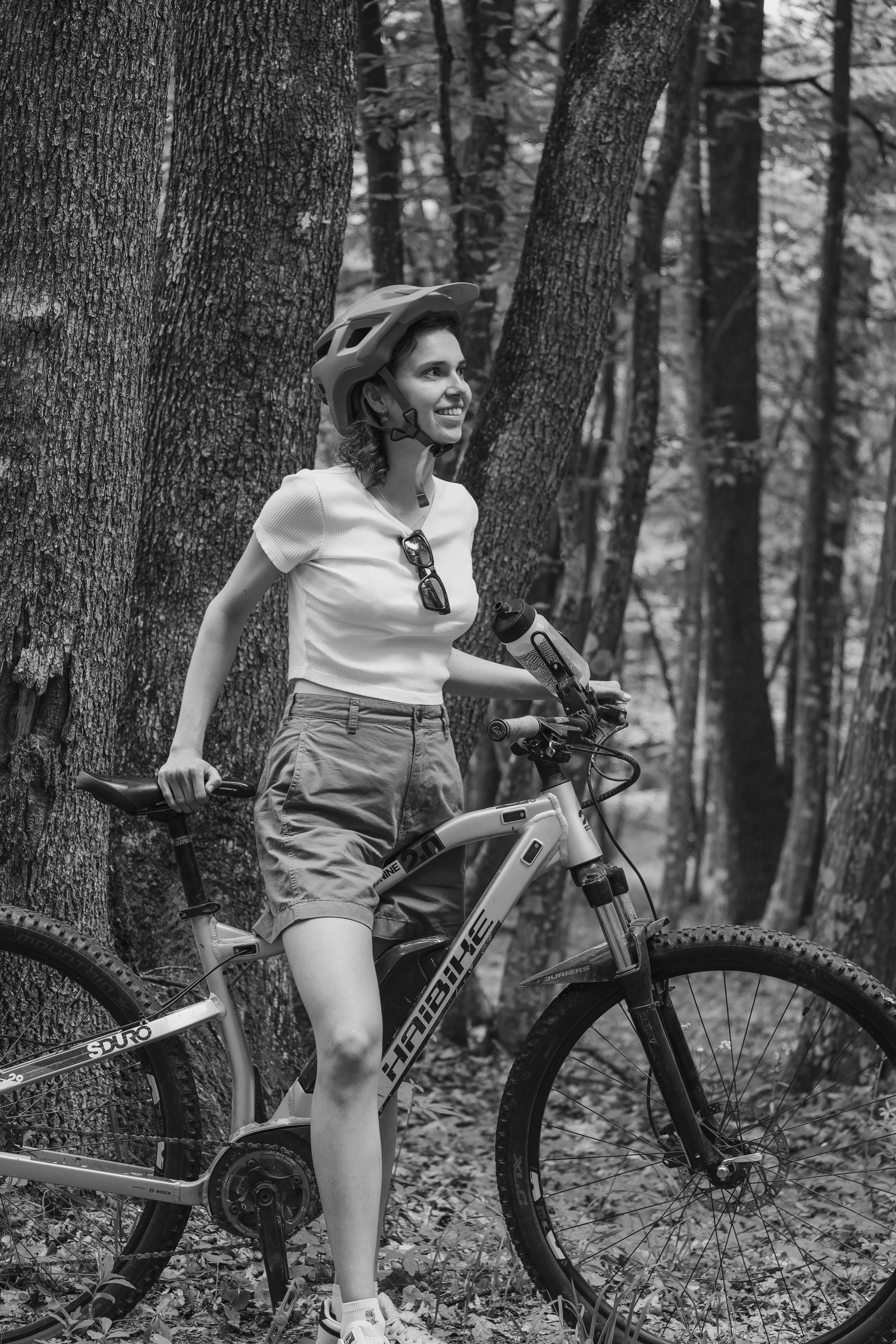 Slow Cyclist in a Transylvanian forest