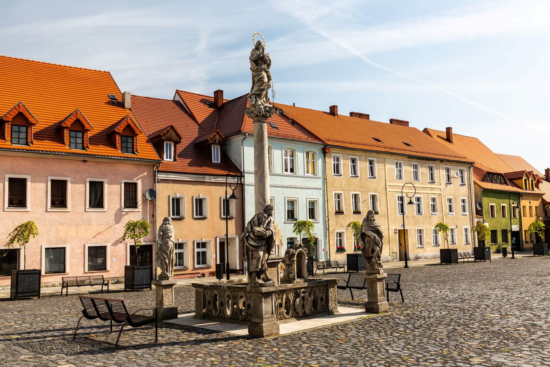The old town of Lubomierz, Lower Silesia, visited on a Slow Cyclist trip in Poland