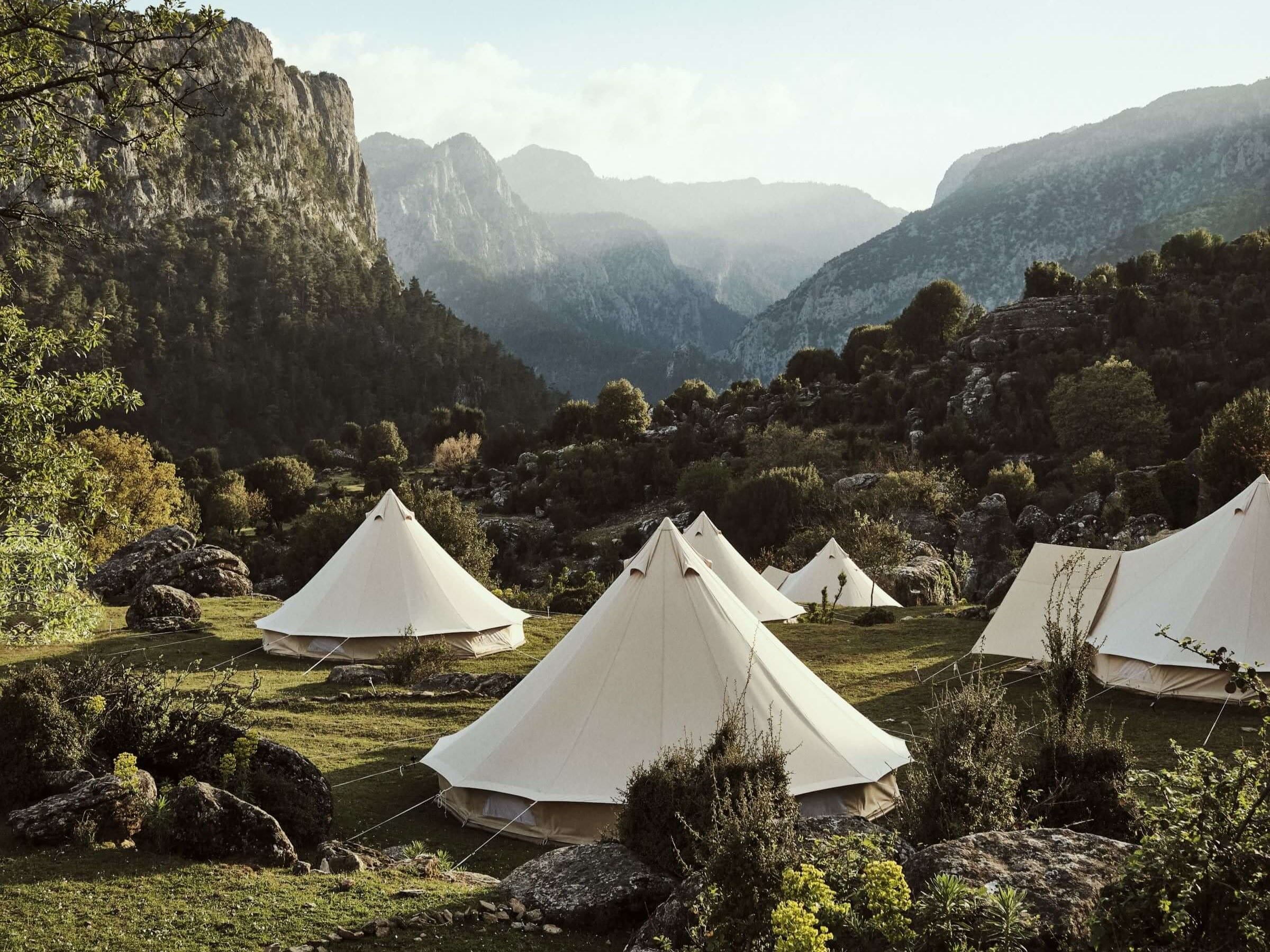 The Slow Cyclist's luxury tented camp in the Taurus Mountains