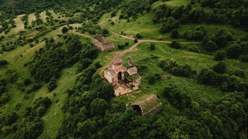 A monastery in Armenia, as visited by Slow Cyclists