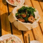 A fresh Armenian lunch eaten by Slow Cyclists