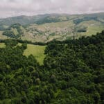 Views over forests and mountains on a break on a Slow Cyclist journey in Armenia