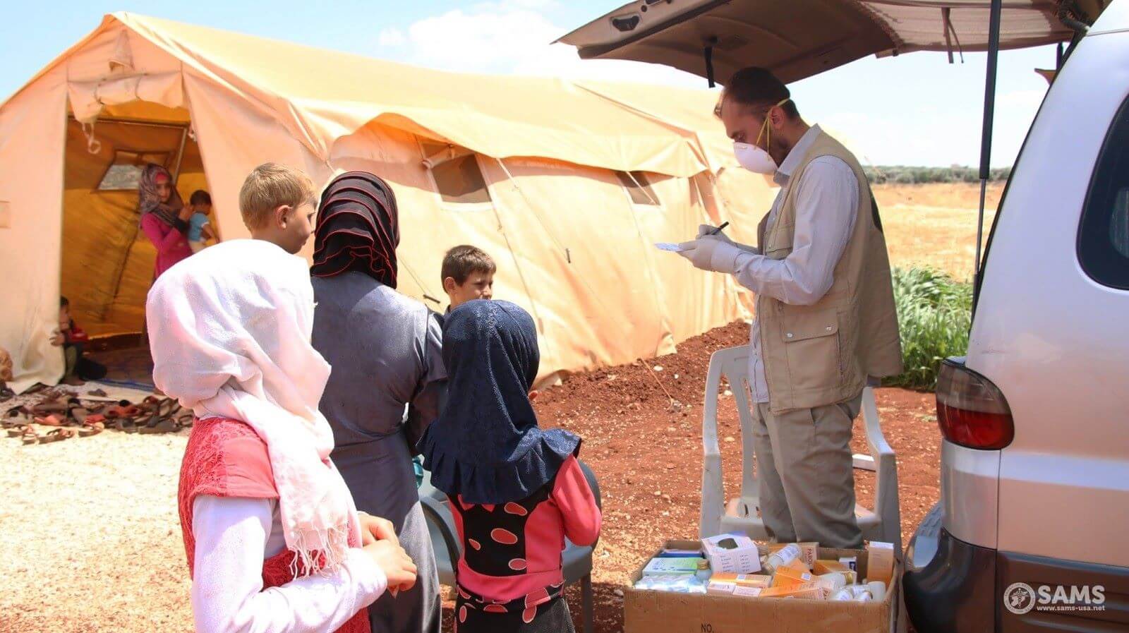 A medical mobile clinic in Syria, a project funded by Action Syria