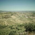 Views over mountains in the Douro Valley, Portugal, visited by Slow Cyclists.